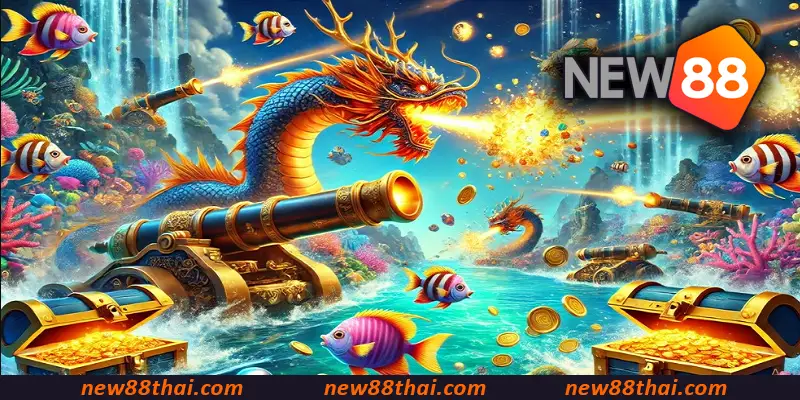 กราฟิก 3D สีสันสดใสของเหล่าปลาหลากหลายชนิด