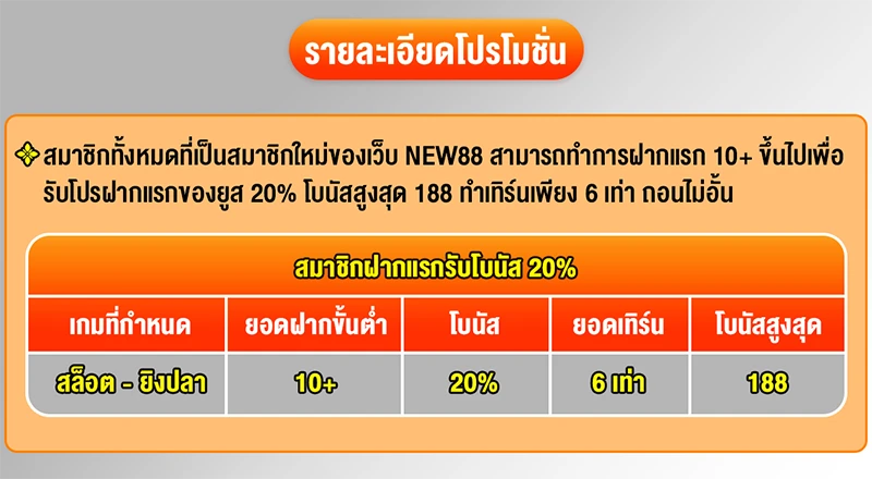 การแนะนำทั่วไปเกี่ยวกับโปรโมชั่นฝากเงินครั้งแรก