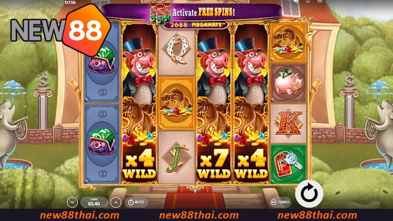 คุณสามารถรับรางวัลปกติได้อย่างง่ายดายด้วยสัญลักษณ์ Wild