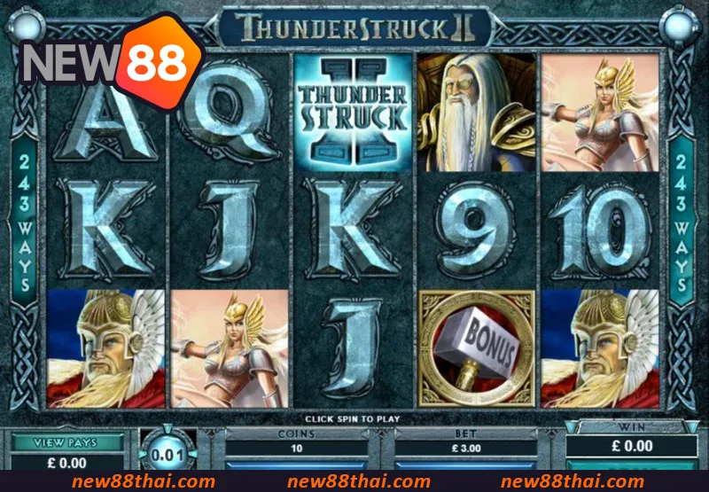 เล่น Thunderstruck 2 ที่ NEW88 ลุ้นชนะสูงสุด 8,000x
